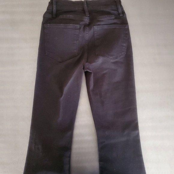 Frame Denim Le High Flare Black Jeans Stretch High Waisted Film Noir Size 24 - Picture 4 of 13
